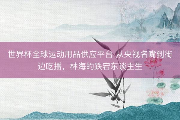 世界杯全球運動用品供應平臺 從央視名嘴到街邊吃播，林海的跌宕東談主生